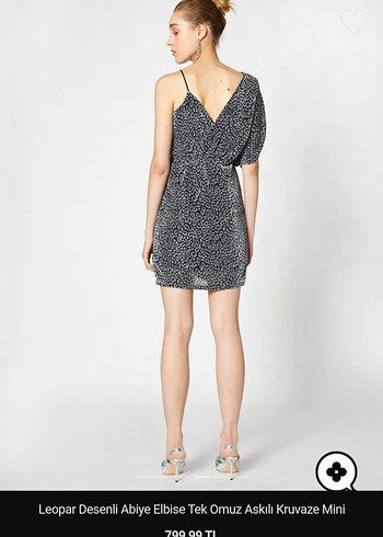 Leopar Desenli Gri Mini Elbise - Görsel 3