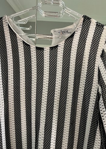 Çizgili Kadın Uzun Elbise - Görsel 2