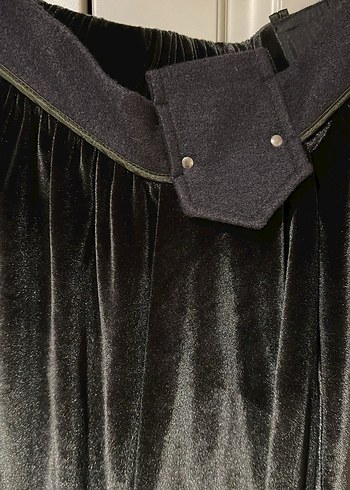 Derishow Parlak Kadife Haki Etek - Görsel 3