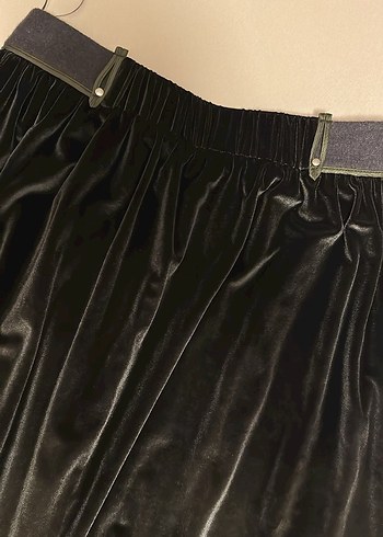 Derishow Parlak Kadife Haki Etek - Görsel 2