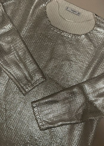 Mango Silver Parlak Kazak - Görsel 2