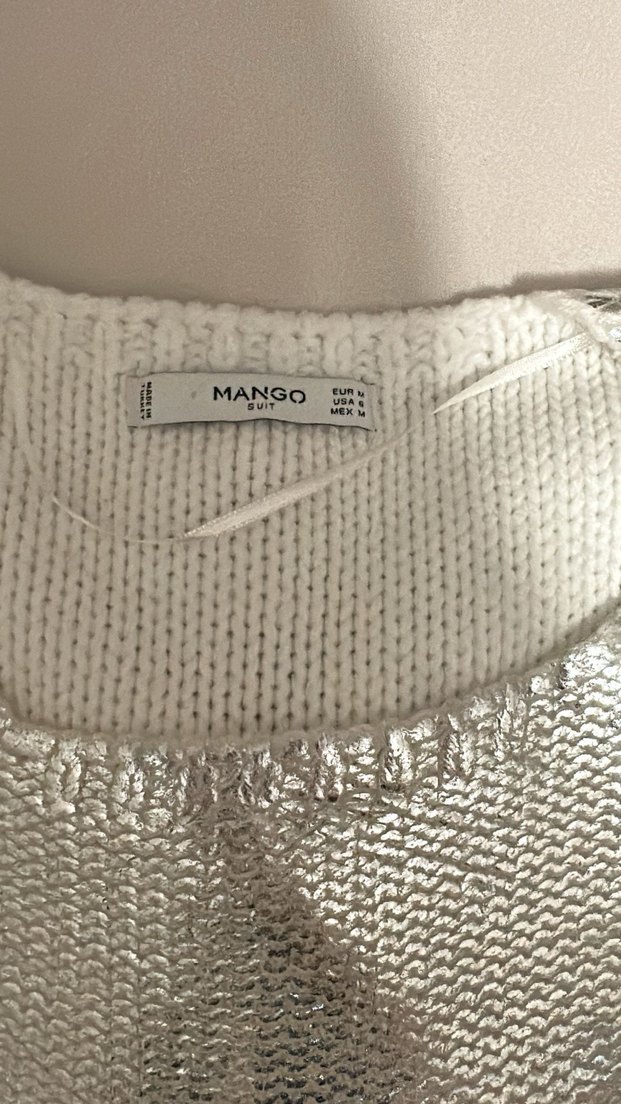 Mango Silver Parlak Kazak - Görsel 4