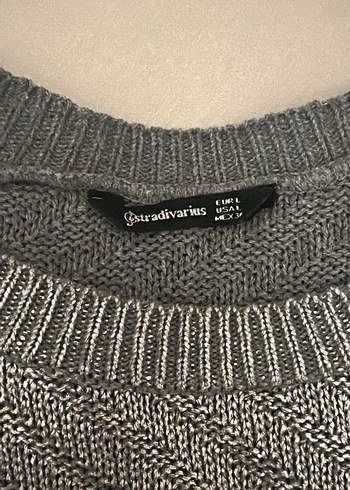 Stradivarius Silver Triko Kazak - Görsel 2