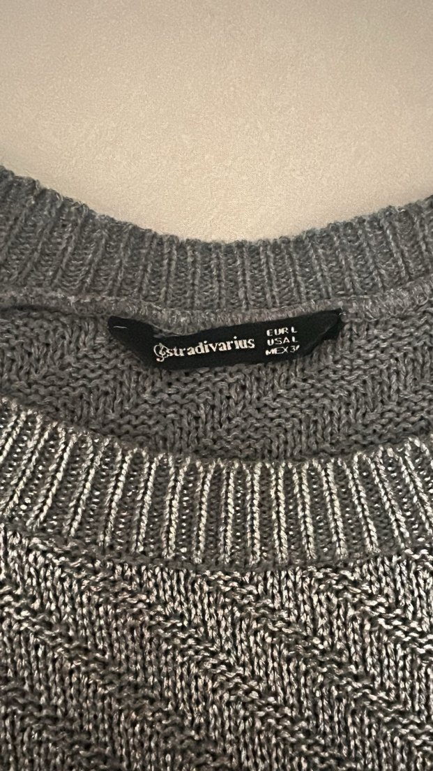 Stradivarius Silver Triko Kazak - Görsel 2