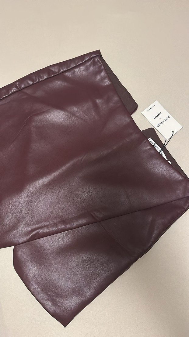 Koton Bordo Mini Etek - Görsel 2