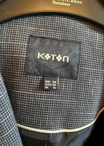 Koton Ekoseli Kısa Kollu Ceket - Görsel 3