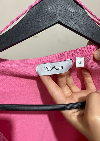 Pembe V Yaka Uzun Kollu Kadın Hırka - Görsel 2