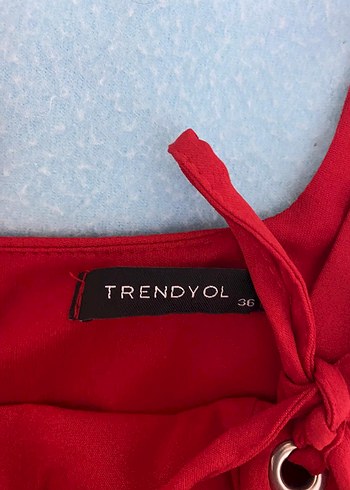 Kırmızı Süet Mini Strappy Büstiyer - Görsel 2