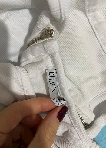 Beyaz Pilili Askılı Straplez Bustiyer - Görsel 3