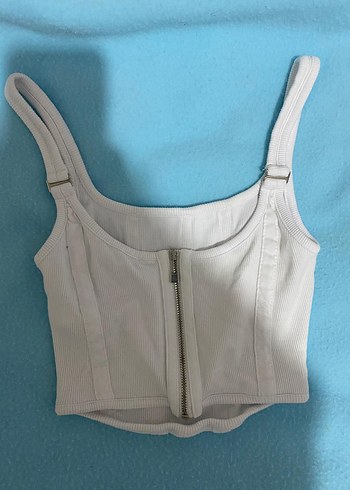 Beyaz Pilili Askılı Straplez Bustiyer - Görsel 2