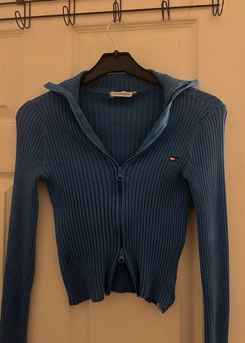 Tommy Hilfiger Mavi Fitilli Crop Hirka