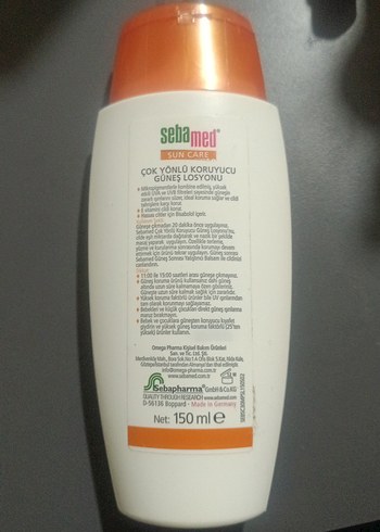 Sebamed SPF 30 Çok Yönlü Güneş Losyonu - Görsel 2