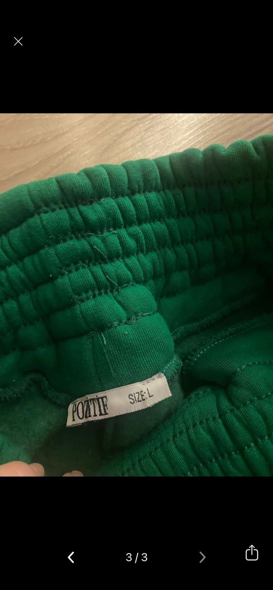 Yeşil Rahat Kesim Kadın Eşofman Altı - Görsel 3