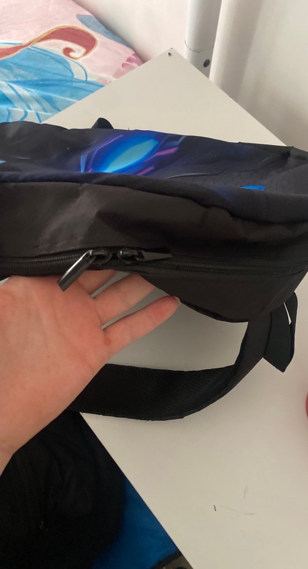 Siyah Çocuk Okul Çantası Robot Desenli - Görsel 3