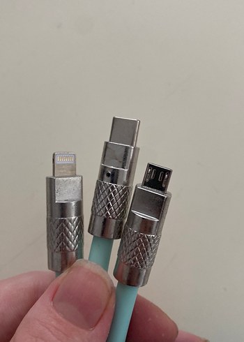 3'ü 1 Arada Evrensel 120W Süper Hızlı Şarj Kablosu - Görsel 3