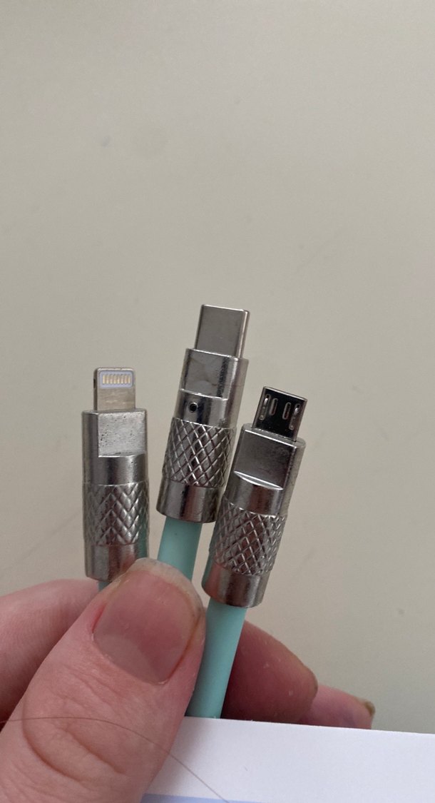 3'ü 1 Arada Evrensel 120W Süper Hızlı Şarj Kablosu - Görsel 3