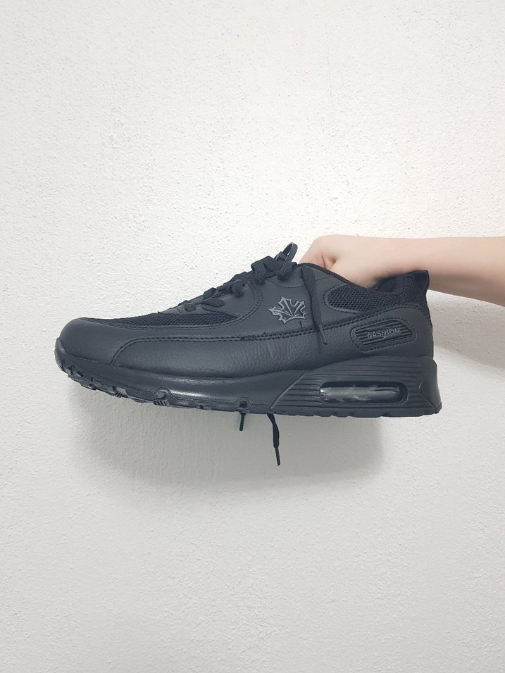 siyah fashion spor ayakkabı siyah bağcıklı - Görsel 2