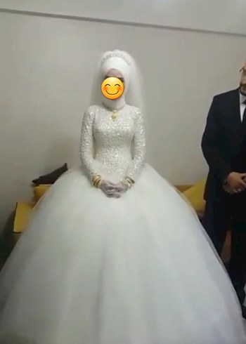 İnci işlemeli Prenses Gelinlik - Görsel 4