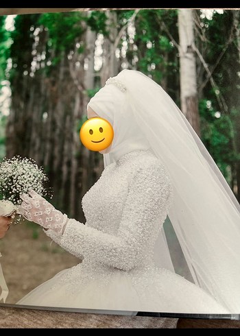 İnci işlemeli Prenses Gelinlik - Görsel 2