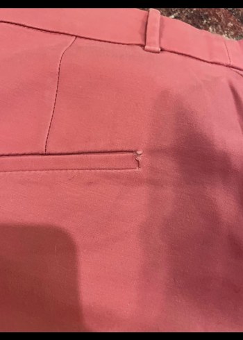 Pembe Midi Kadın Kumaş Pantolon - Görsel 6