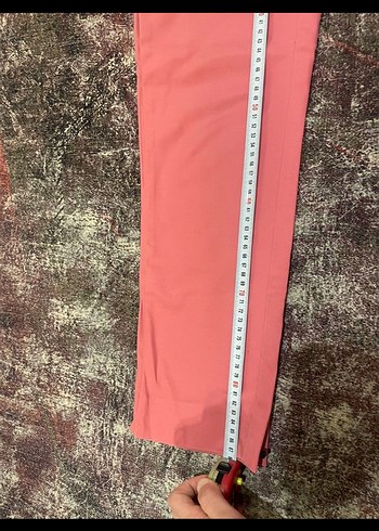 Pembe Midi Kadın Kumaş Pantolon - Görsel 3