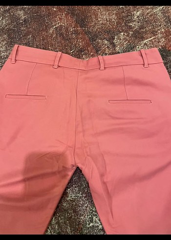 Pembe Midi Kadın Kumaş Pantolon - Görsel 5