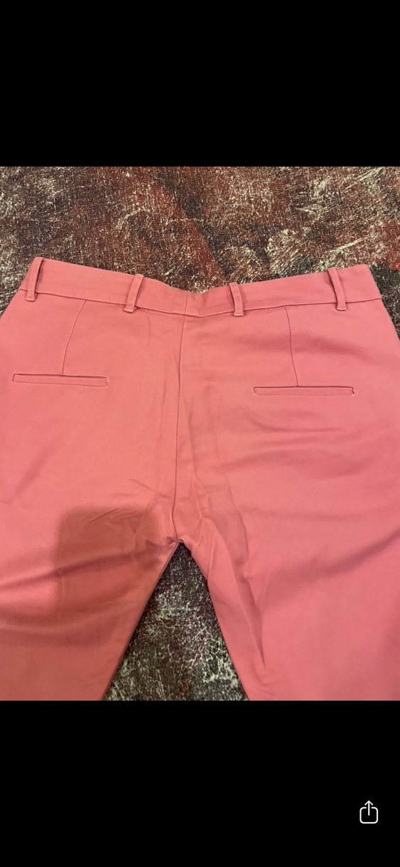 Pembe Midi Kadın Kumaş Pantolon - Görsel 5