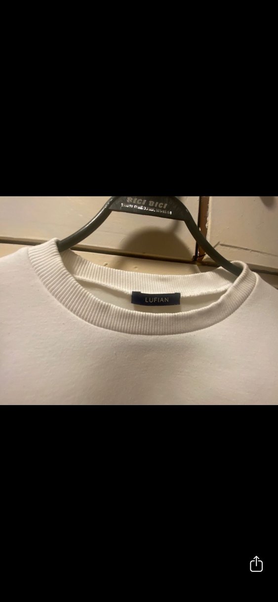 Yeni Beyaz Kadın Oversize Sweatshirt lufian - Görsel 2