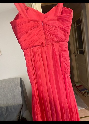 Fuşya mango abiye elbise - Görsel 2