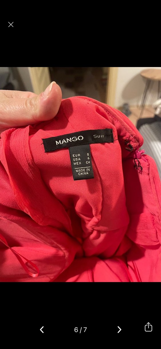 Fuşya mango abiye elbise - Görsel 4