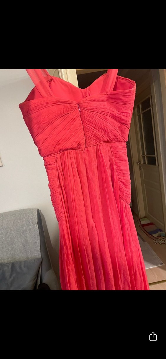 Fuşya mango abiye elbise - Görsel 2