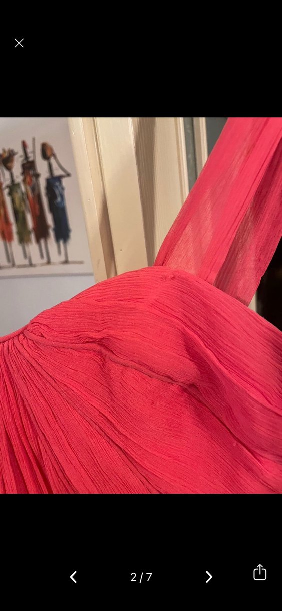 Fuşya mango abiye elbise - Görsel 3