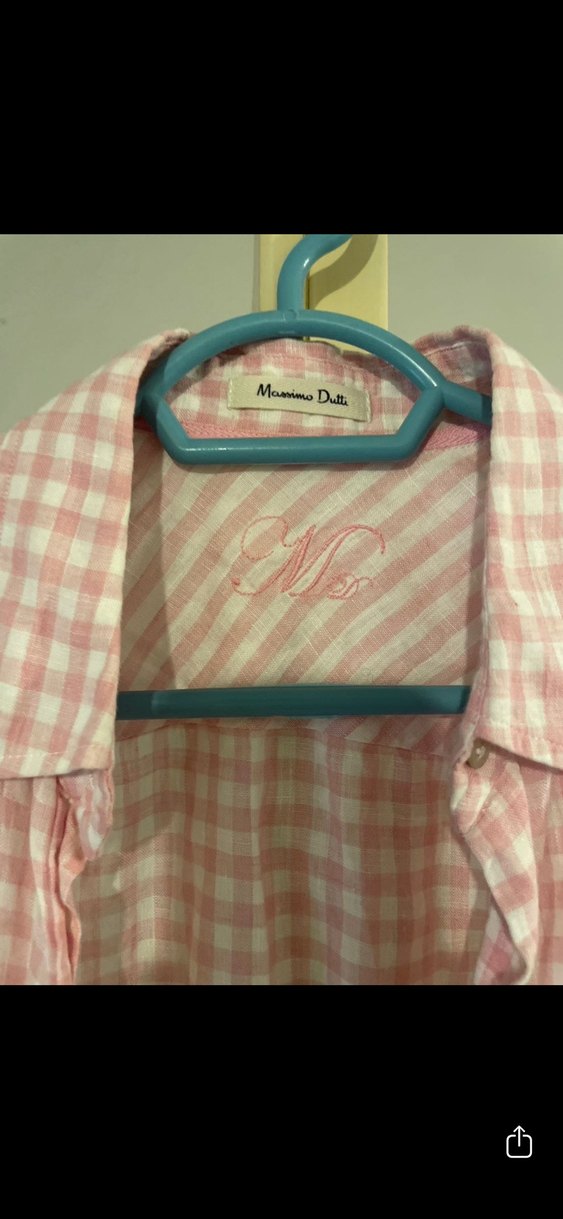 Pembe Uzun Kollu Keten Gömlek - Görsel 2