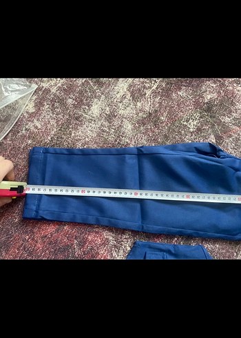 Lacivert Düğmeli Erkek Çocuk Takım Elbise - Görsel 2