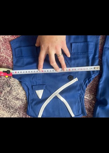 Lacivert Düğmeli Erkek Çocuk Takım Elbise - Görsel 3