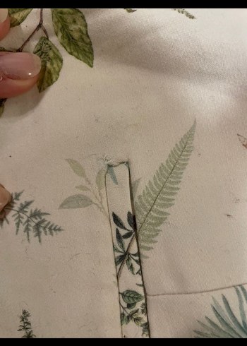 Bej Desenli Bohem Kadın Kumaş Pantolon - Görsel 3