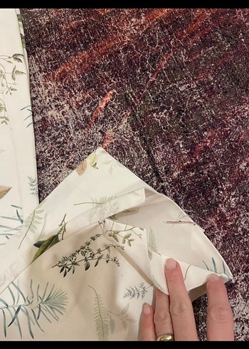 Bej Desenli Bohem Kadın Kumaş Pantolon - Görsel 5