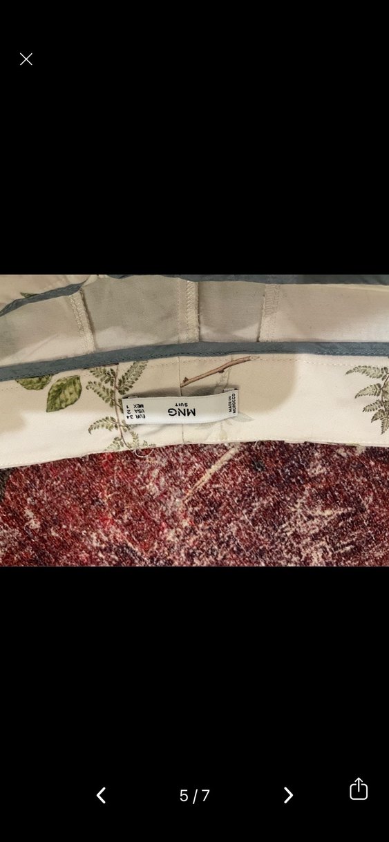 Bej Desenli Bohem Kadın Kumaş Pantolon - Görsel 4