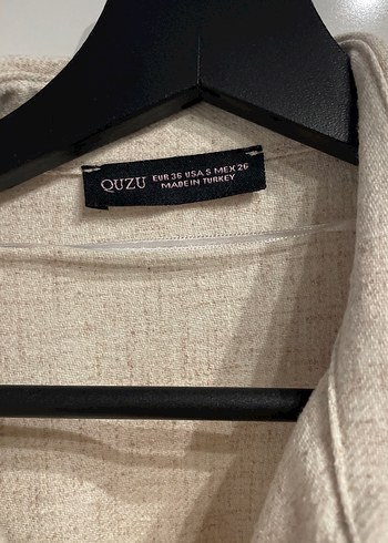 Kemerli Bej Keten Kadın Uzun Tulum - Görsel 3