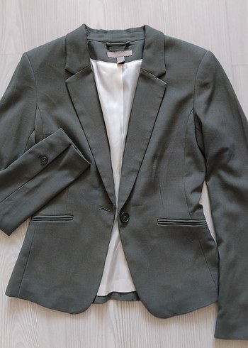 Kadın Çağla yeşili Düğmeli Ofis Ceket - Görsel 2