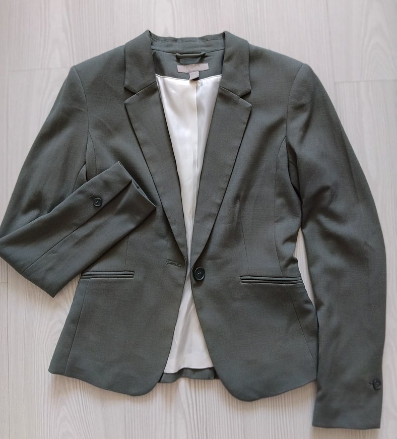 Kadın Çağla yeşili Düğmeli Ofis Ceket - Görsel 2