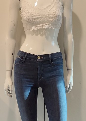 Vintage Love Frame Marka Lacivert Dar Kesim Kadin Jean