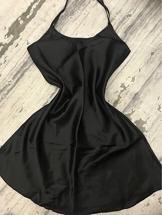 Pierre Cardin Siyah saten elbise