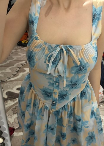 Korse Detaylı Midi Elbise - Görsel 2