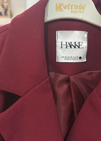 Bordo Mini Kadın Blazer Ceket - Görsel 2