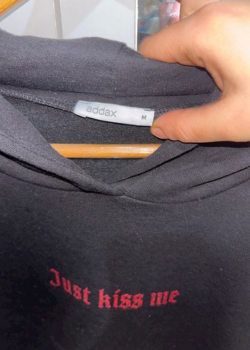 Oversize Siyah Kapüşonlu Sweatshirt - Görsel 3