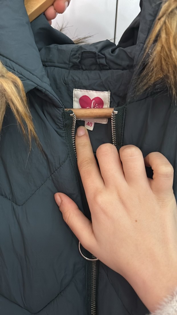 Gri Kürklü Kadın Kışlık Mont - Görsel 4