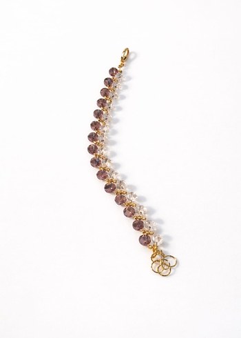 Bej Renkli Boncuklu Kadın Bileklik - Görsel 2