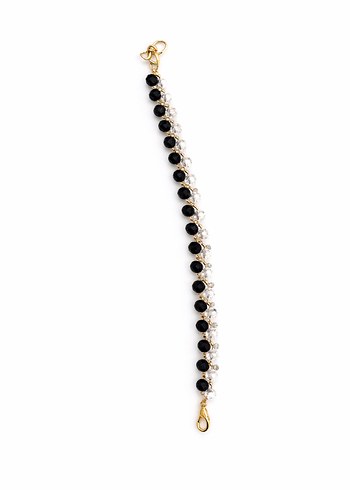 Siyah Boncuklu Minimalist Kadın Bileklik - Görsel 2