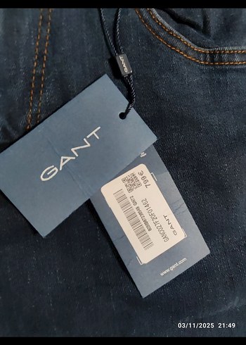 GANT Mavi Denim Erkek Jean - Görsel 3